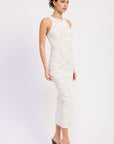 Emory Park | Eira Ribbed Midi Dress – Cream