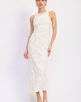 Emory Park | Eira Ribbed Midi Dress – Cream