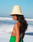 MARGO Palm Straw Hat in Beige - My Pampered Life Seattle
