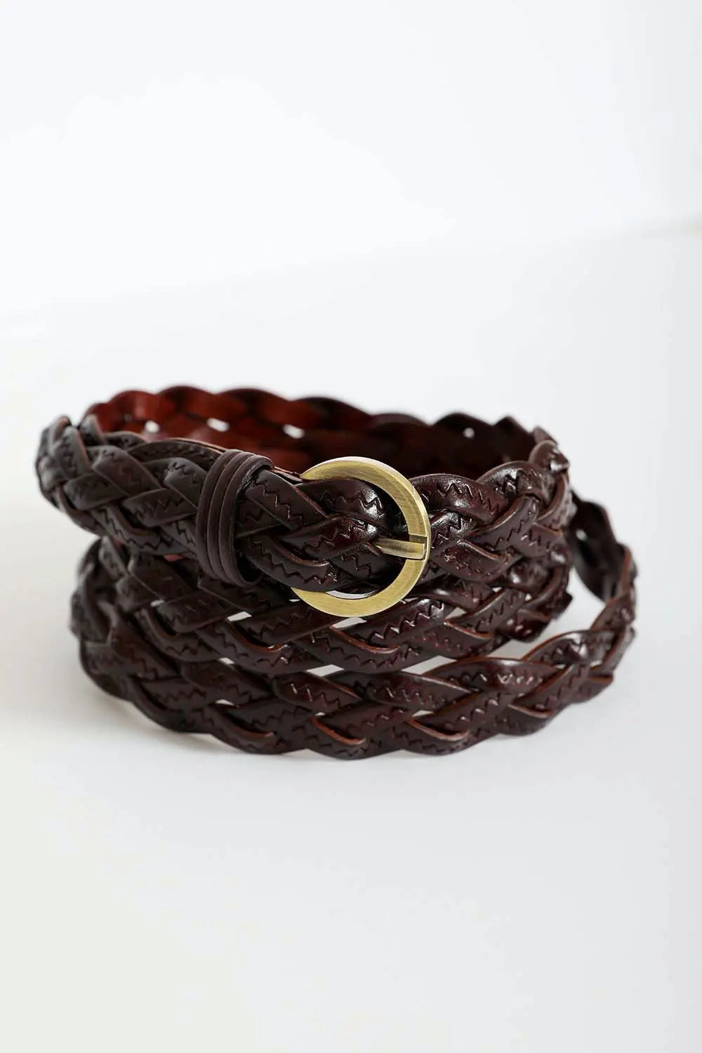 Classic Braided Leather Belt – Timeless Style for Every Outfit