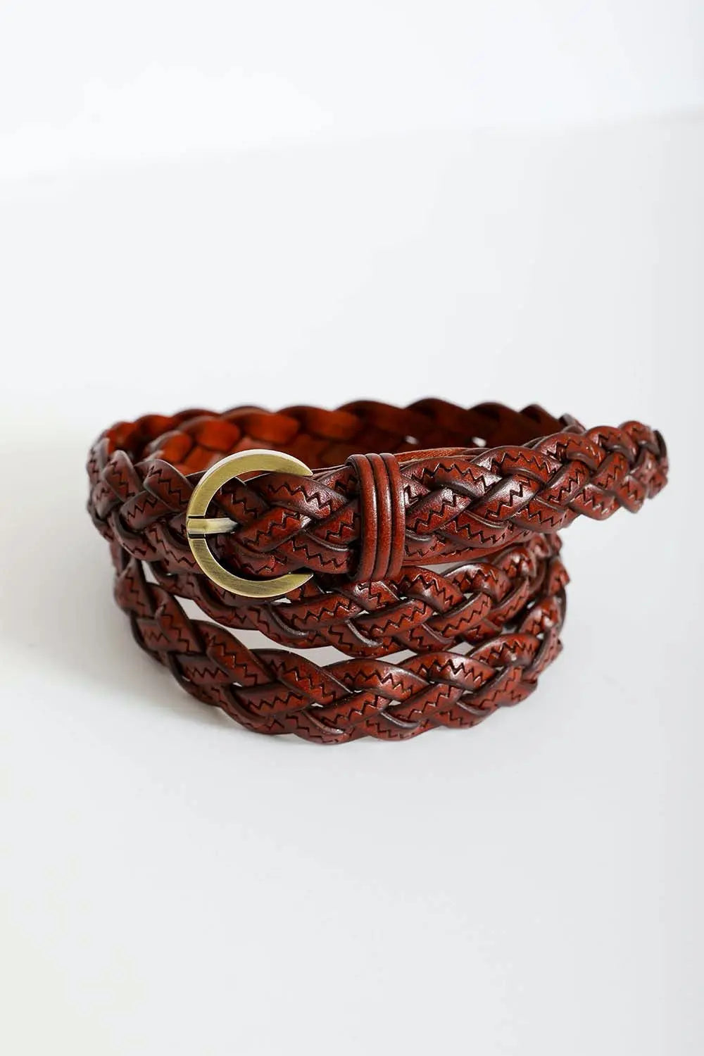 Classic Braided Leather Belt – Timeless Style for Every Outfit
