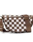 Olivia Nylon Check Foldover Crossbody