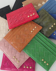 Mariah Woven Small Card Holder Wallet