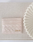 Mariah Woven Small Card Holder Wallet