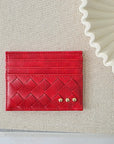 Mariah Woven Small Card Holder Wallet