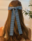 My Dear Preppy Plaid Bow Hair Clip