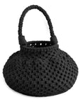 NAGA Macrame Bucket Bag In Black