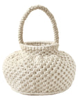 NAGA Macrame Bucket Bag In Off White
