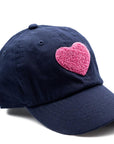 Navy Blue Terry Heart Hat