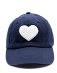 Navy Blue Terry Heart Hat