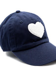 Navy Blue Terry Heart Hat