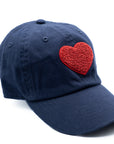 Navy Blue Terry Heart Hat