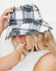 Black and White Plaid Bucket Hat