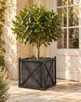 Park Hill Small Metal Estate Planter – Noir