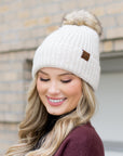 C.C® Cozy Marled Pom Beanie