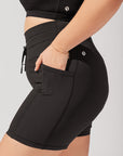 POPFLEX Full Size Cargo Booty Short - Black