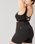 POPFLEX Full Size Cargo Booty Short - Black