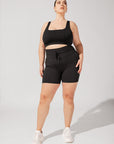 POPFLEX Full Size Cargo Booty Short - Black