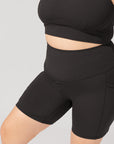 Full Size Supersculpt™ Biker Short with Pockets - Black