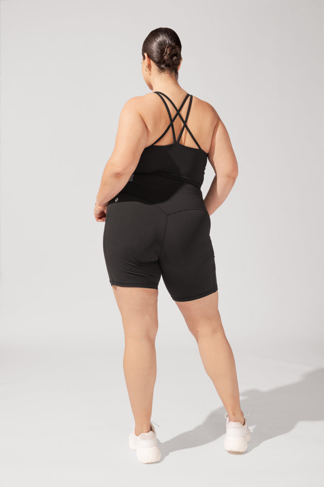 Full Size Supersculpt™ Biker Short with Pockets - Black