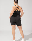 Full Size Supersculpt™ Biker Short with Pockets - Black