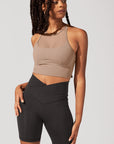 POPFLEX Full Size Celeste Mesh Crop Bralette - Leafless Tree