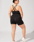 POPFLEX Full Size Crisscross Hourglass® Booty Short - Black