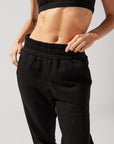 POPFLEX Full Size Cloud Rollover Sweatpant - Black