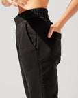 POPFLEX Full Size Cloud Rollover Sweatpant - Black