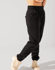 POPFLEX Full Size Cloud Rollover Sweatpant - Black