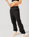 POPFLEX Full Size Cloud Rollover Sweatpant - Black