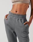 POPFLEX Full Size Cloud Rollover Sweatpant - Smoke