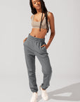 POPFLEX Full Size Cloud Rollover Sweatpant - Smoke