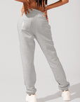 POPFLEX Full Size Cloud Rollover Sweatpant - Heather Grey