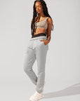 POPFLEX Full Size Cloud Rollover Sweatpant - Heather Grey