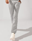 POPFLEX Full Size Cloud Rollover Sweatpant - Heather Grey