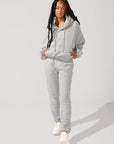 POPFLEX Full Size Cloud Rollover Sweatpant - Heather Grey