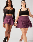 Full Size Twirl Skort - Plum