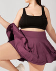 Full Size Twirl Skort - Plum