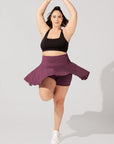 Full Size Twirl Skort - Plum