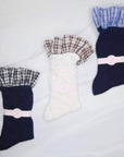 Oh So Chic Plaid Ruffle Top Socks