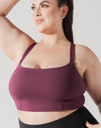 POPFLEX Full Size Daphne Corset Crop Top - Plum