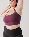 POPFLEX Full Size Daphne Corset Crop Top - Plum