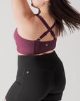 POPFLEX Full Size Daphne Corset Crop Top - Plum