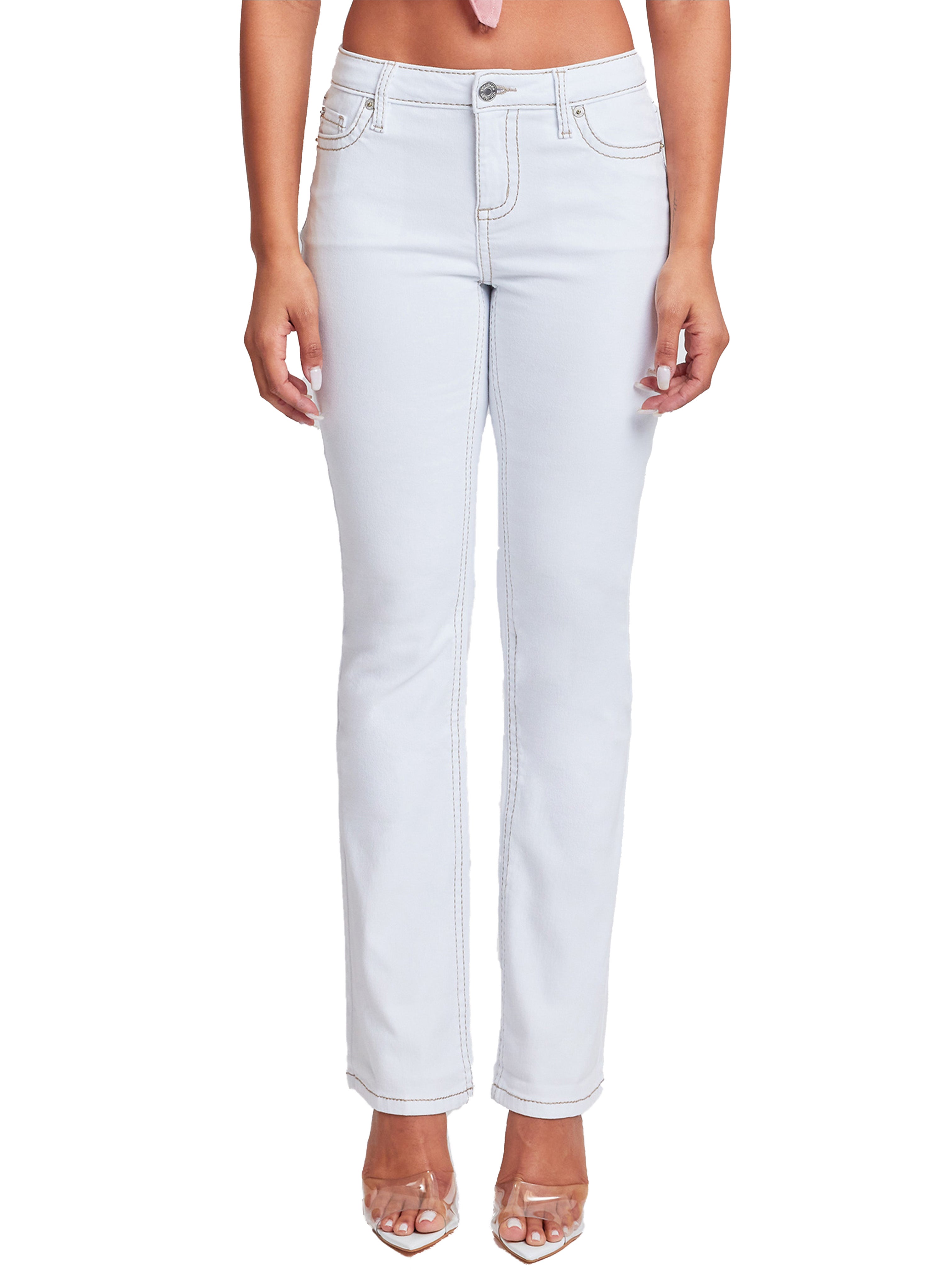 YMI |Women's Heavy Stitch Bootcut Jeans with Embroidered Pockets