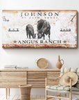 Personalized Angus Ranch Sign