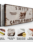 Personalized Angus Cattle Ranch Sign