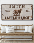 Personalized Angus Cattle Ranch Sign