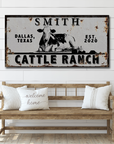 Personalized Angus Cattle Ranch Sign