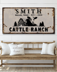 Personalized Angus Cattle Ranch Sign